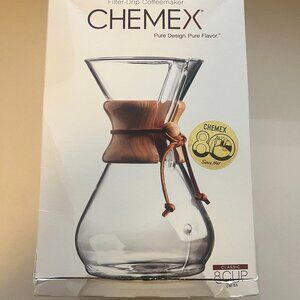 Chemex® 8 cup Pour-Over Glass Coffee Maker (+ filters)